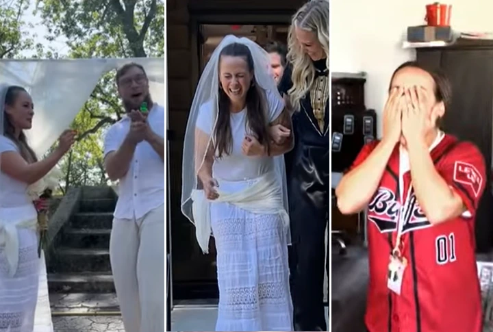 students surprise teacher with a wedding at school