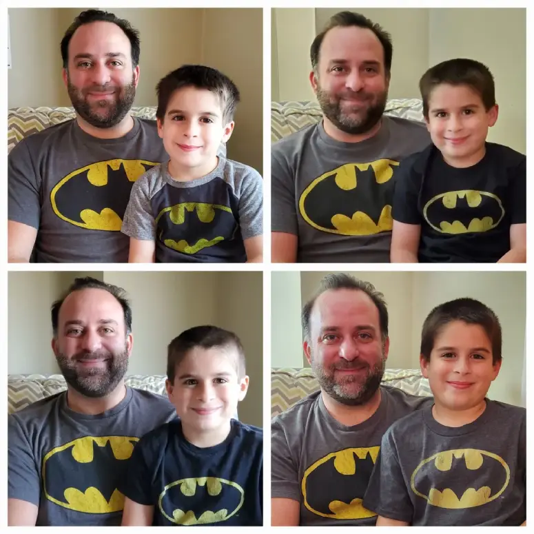 dad and son batman tshirt pictures