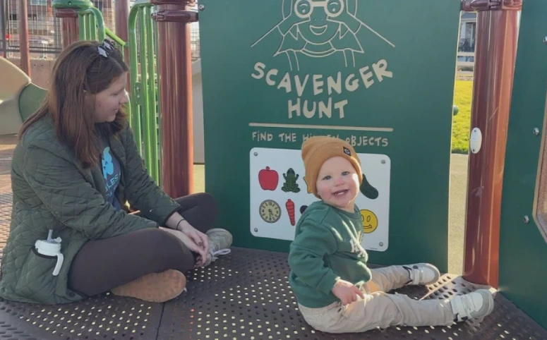 mom builds playground disabled kids