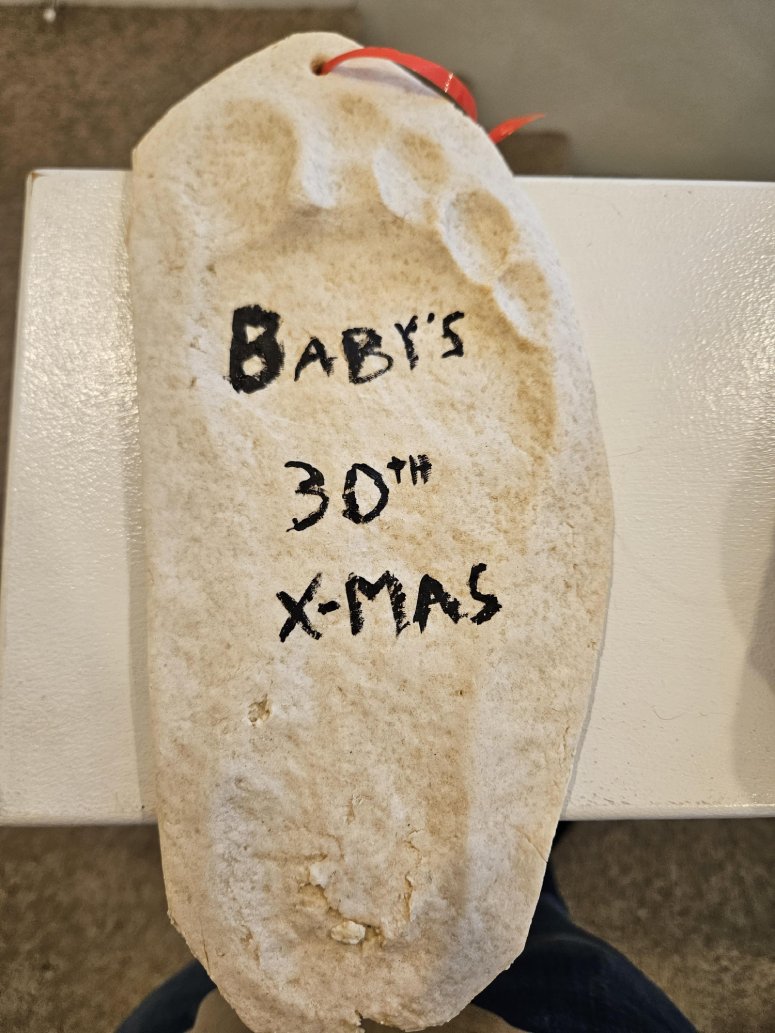 baby 30th Christmas funny ornament
