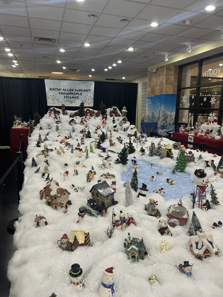 husband rents mall late wife snowman display