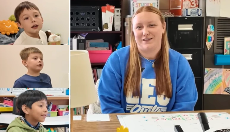 first graders save teacher in classroom