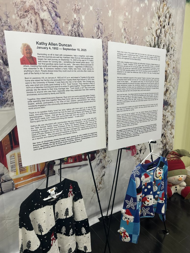 husband rents mall late wife snowman display