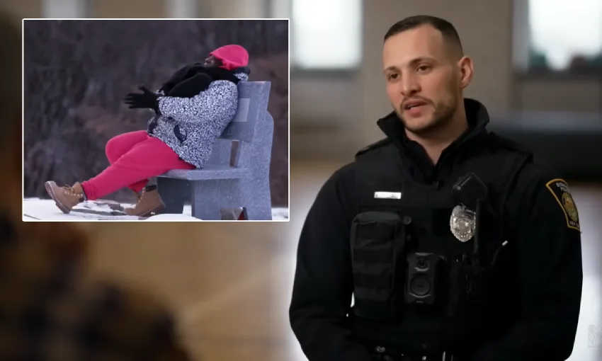 cop helps homeless woman