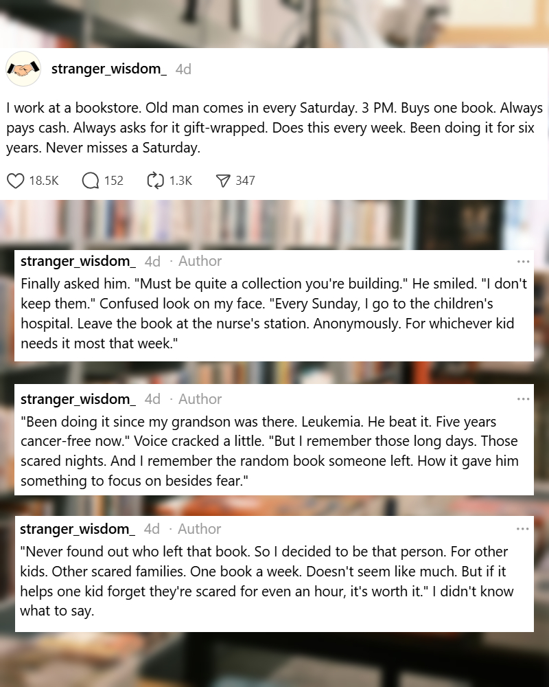 old man bookstore story