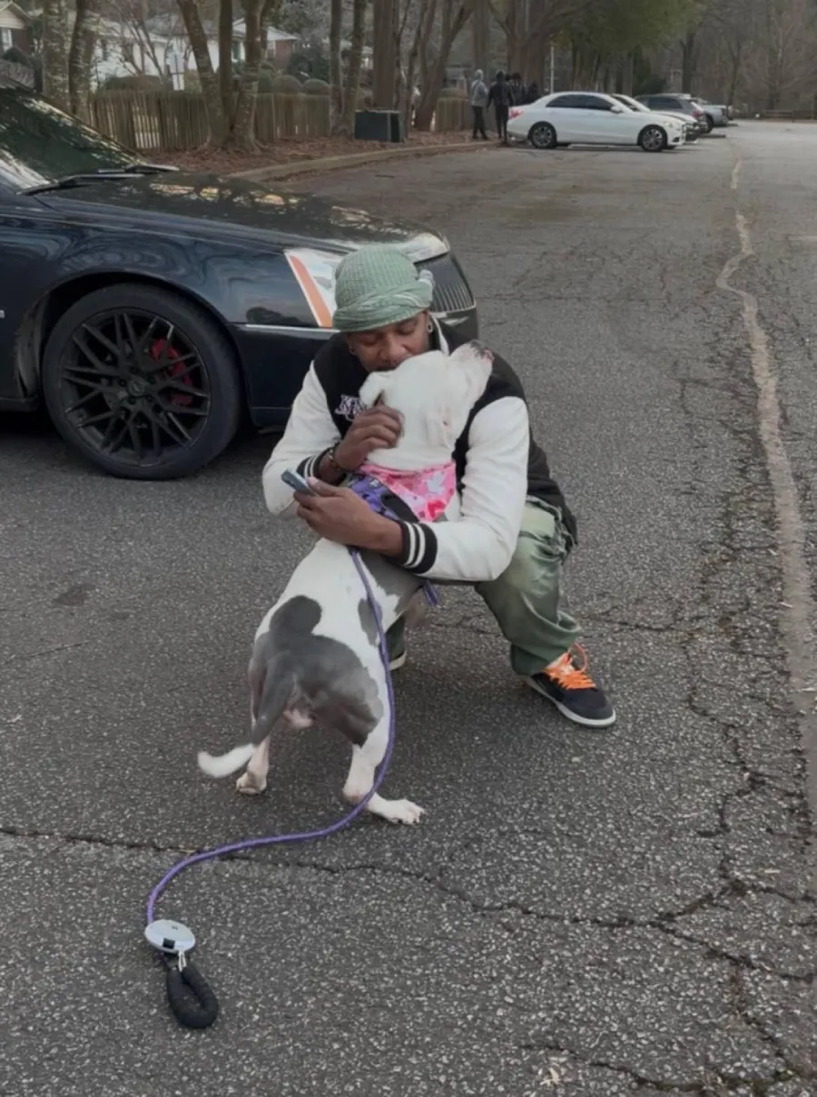 struggling man reunited with dog