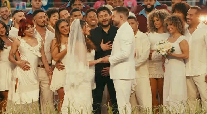 Couple Invited Bad Bunny To Their Wedding. Instead, He Invited Them To Get Married During His Super Bowl Halftime Show