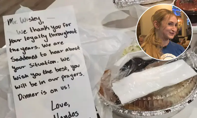 restaurant kindness dying customer