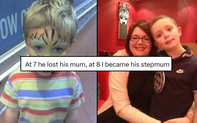 mom helps boy adopts him