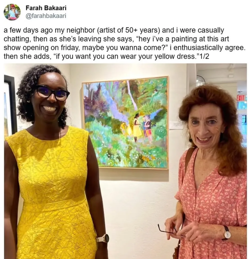 painting wear yellow dress