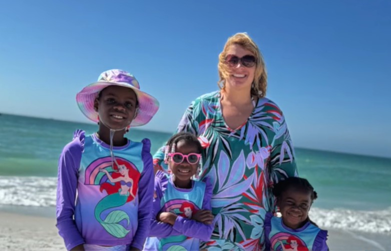 single mom adopts foster sisters Ashley Anderson