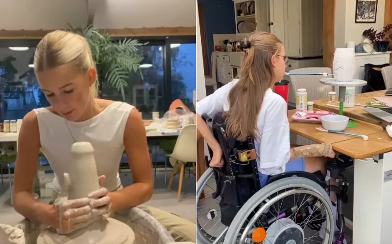sisters paint and pottery paralyzed