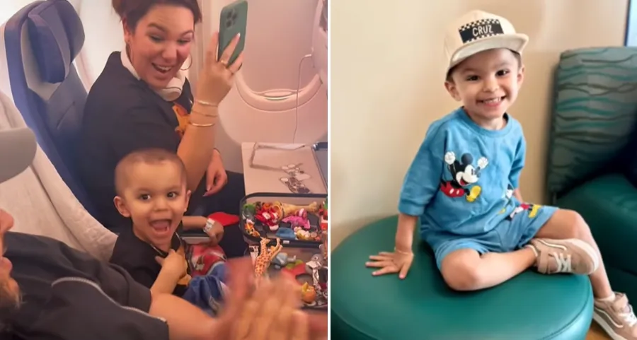2 year old cancer free Southwest flight